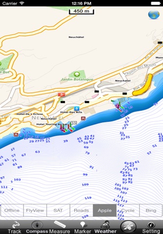Neuchatelsee - Gruyeresee - Schiffenensee - Murtensee - Bielersee HD - GPS Navi Karte für bootfahren angeln und segeln screenshot 4