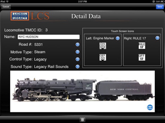 Lionel LCS iPad screenshot 4 - Utilities app