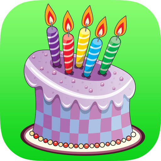 Cake Happy Birthday Coloring Book : Educational Learning Games For Kids & Toddler