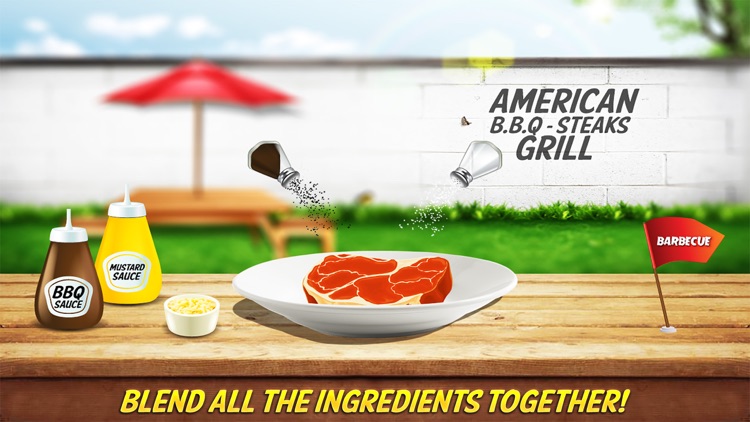 American BBQ steak & skewers grill : Outdoor barbecue cooking simulator free game