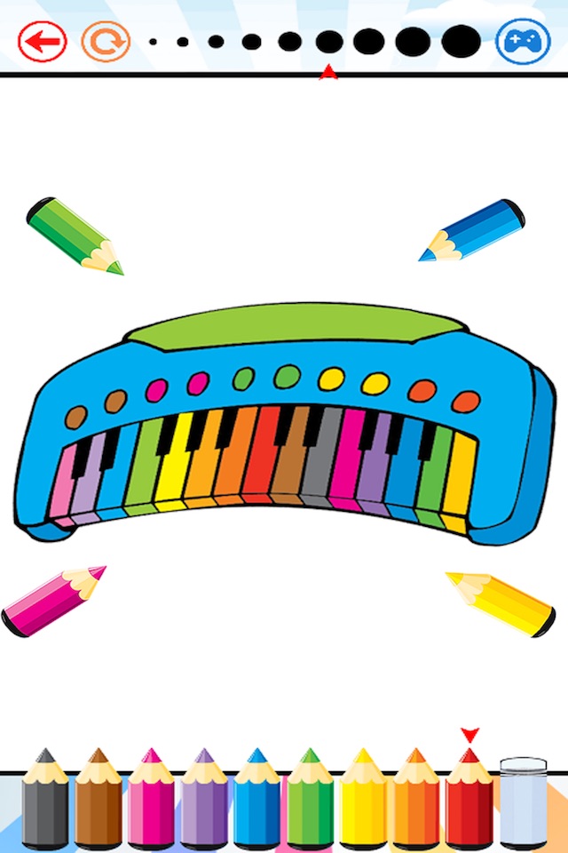 Music Coloring Book - Drawing and Painting Musical Instrument Game HD screenshot 2