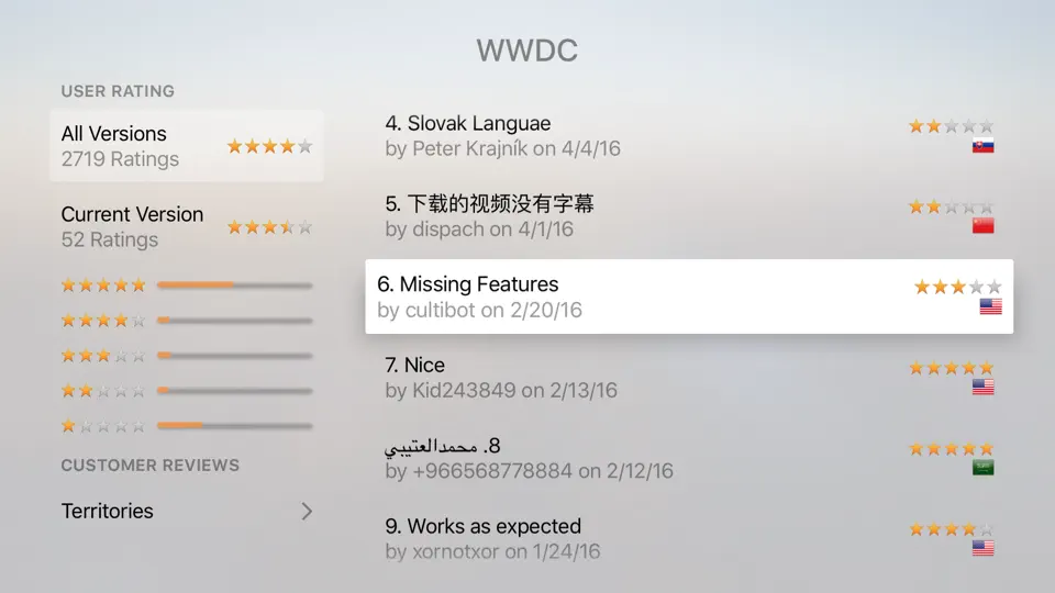 Скриншот Reviews For TV на iPhone 1