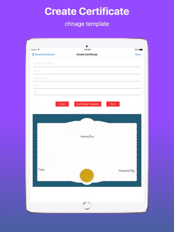 create your own certificate pro app price drops