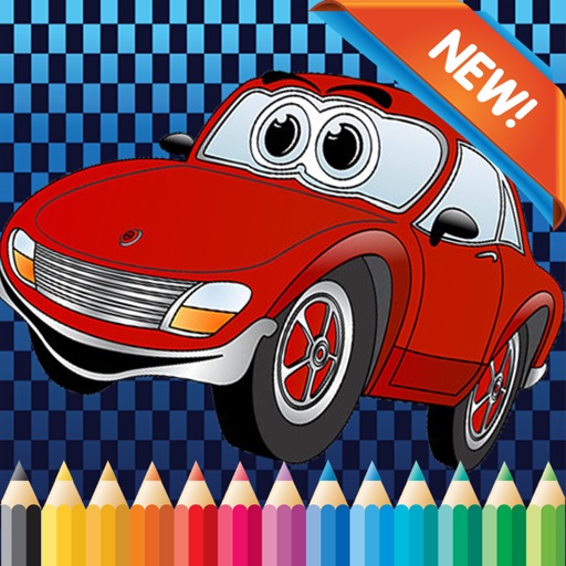 Cars Cartoon Coloring Book - Free Games For Kids iOS App