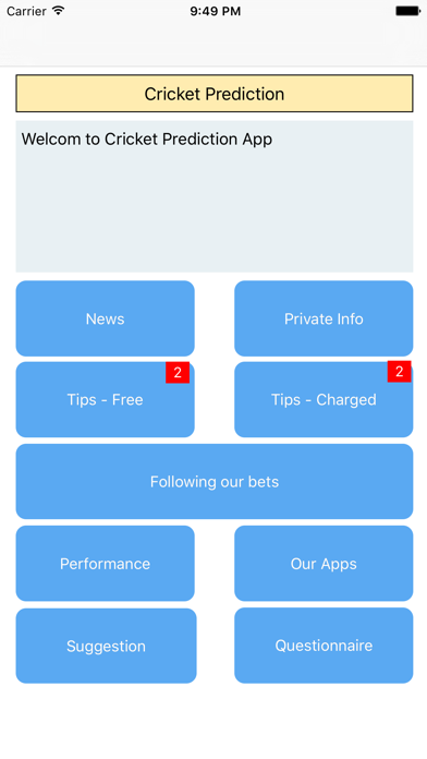 Screenshot #3 pour Cricket Prediction