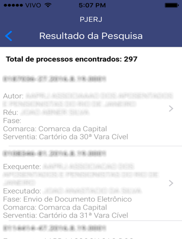 PJERJ - Consulta Processual iPad screenshot