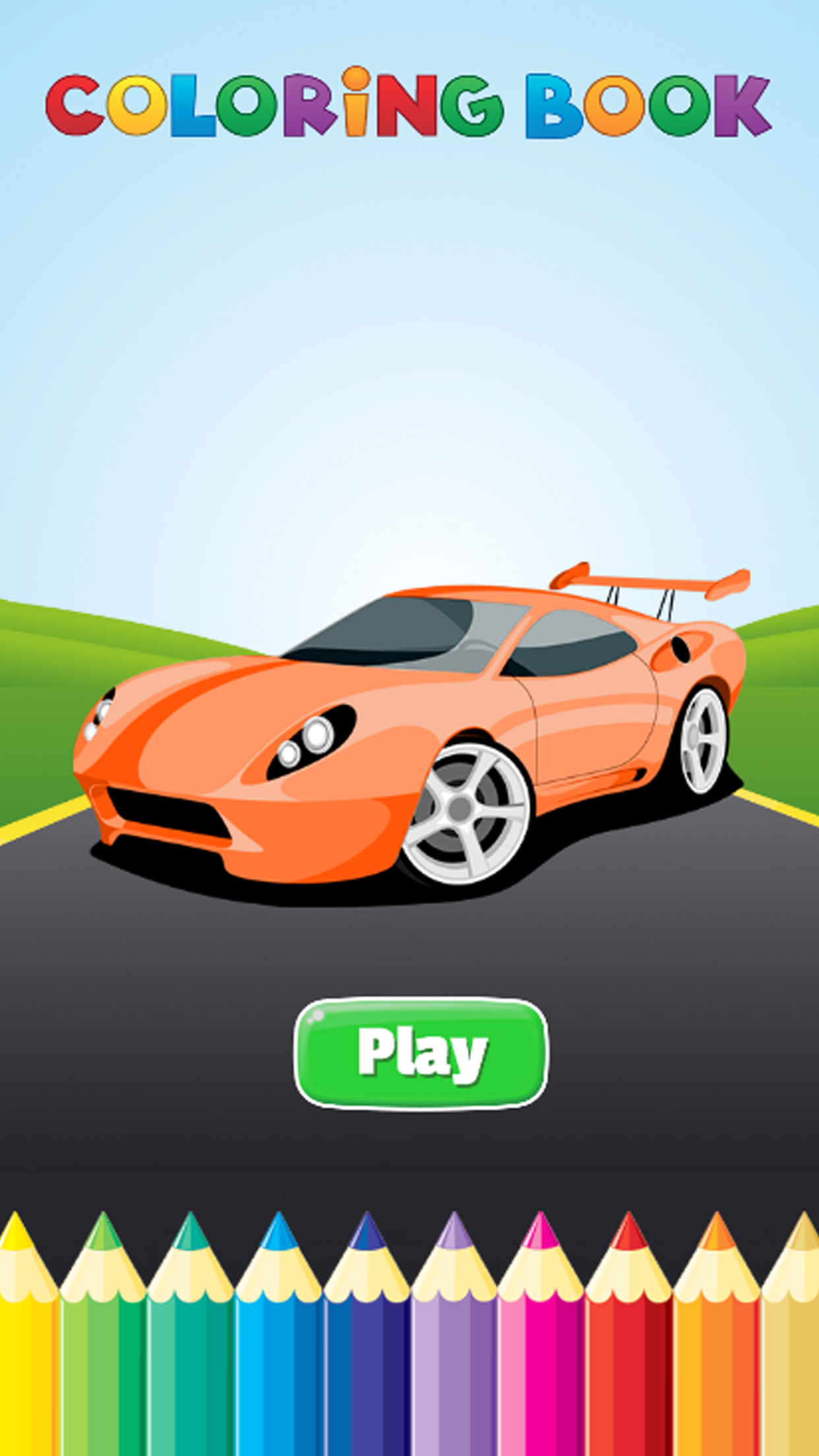 Race Car Coloring Book Super Vehicle drawing game