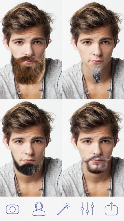 Beard and Mustaches Photo Booth - Men Beard Style Photo Effect for MSQRD Instagram