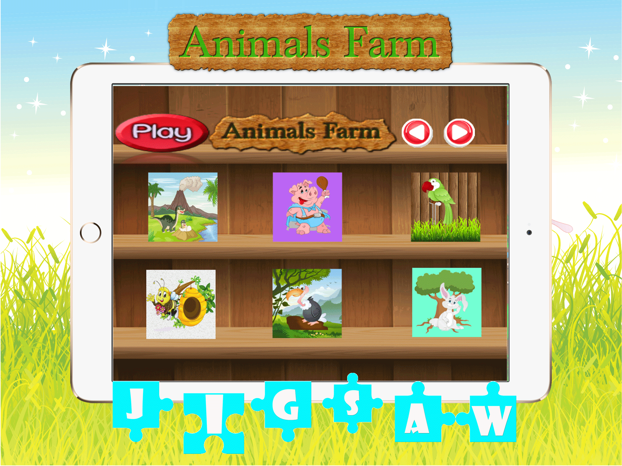 Cute Animals Farm Jigsaw Puzzles – Magic Amazing HD Puzzle Game Free for Kids and Toddler Learning Games screenshot 4