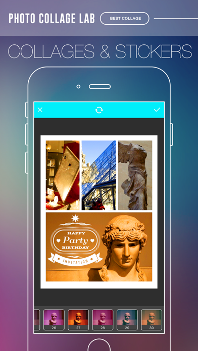 Screenshot #3 pour Photo Collage Lab - photo collage maker, selfie editor & camera blender