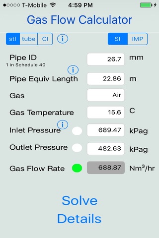 Compressible Gas Flow Calc screenshot 3