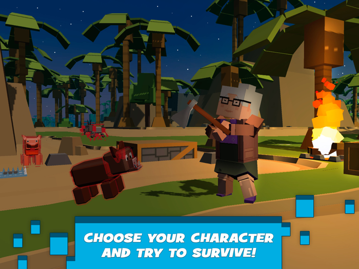 Top Down Island Survival Simulator 3D