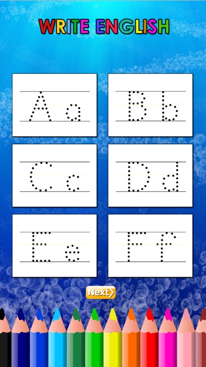 The English HD for Children: Learn to write the letters ABC and English words used
