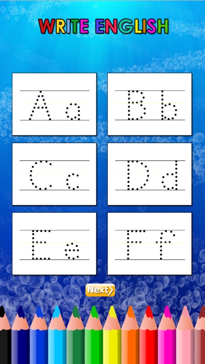 The English HD for Children: Learn to write the letters ABC and English words used