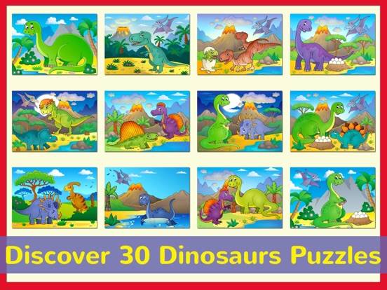 Dinosaurs Jigsaw Puzzles Free For Kids & Toddlers! iPad screenshot 1 - Games app