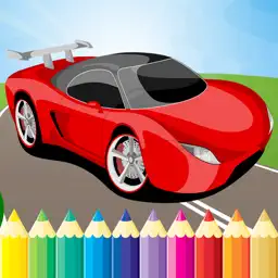 Super Car Coloring Book - Vehicle drawing for kid free game, Paint and color games HD for good kid app icon
