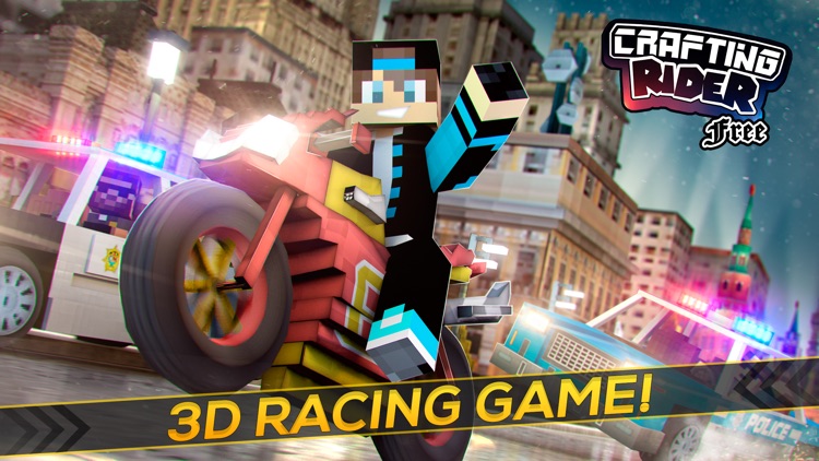 Crafting Rider | Free Motorcycle Racing Game vs Police Cars