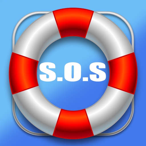 Sea rescue - Call for help at sea with your gps location icon