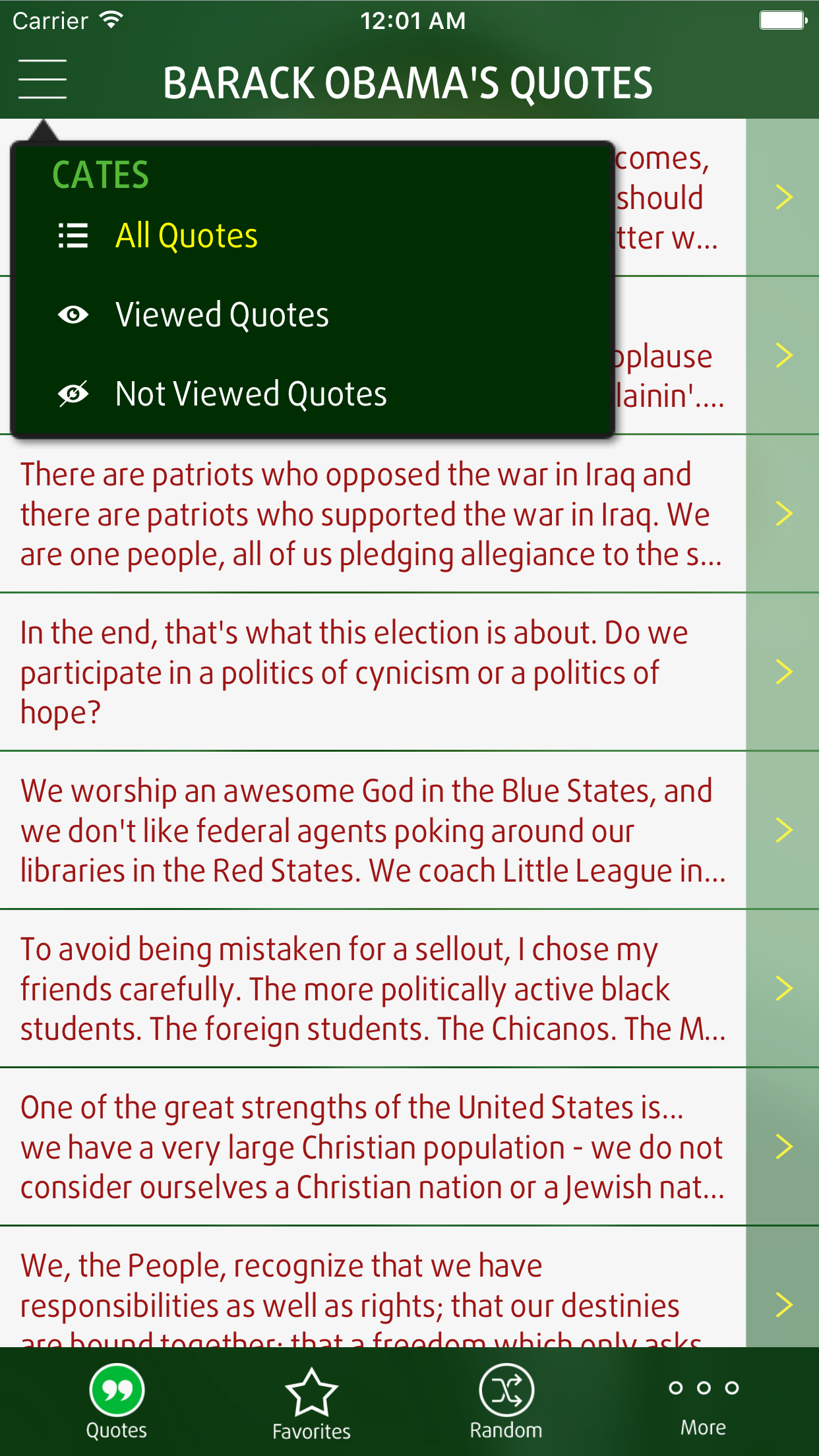 Quotes from Barack Obama