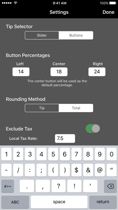 QuickTip™ Tip Calculator screenshot