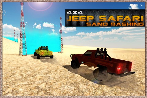 4x4 Jeep Safari Sand Bashing - Crazy Jeep Driving Stunts in Desert Mountains screenshot 4