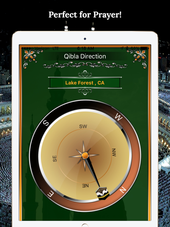 Simple Qibla Compass-Free iPad screenshot