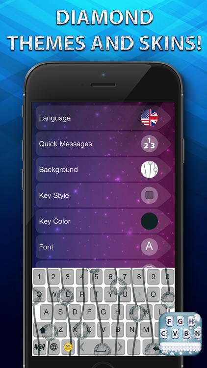 Diamond Keyboard Changer – Shiny Skins and Themes with Glitter Color Text Font.s screenshot-4