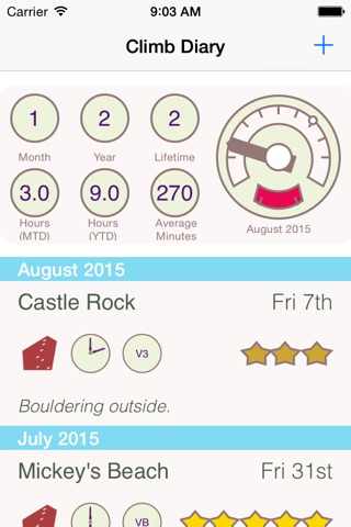 Climb Diary screenshot 2