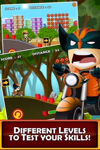 Captain Superhero Stunt Race Wars  – The Bike Racing Games for Free screenshot 2