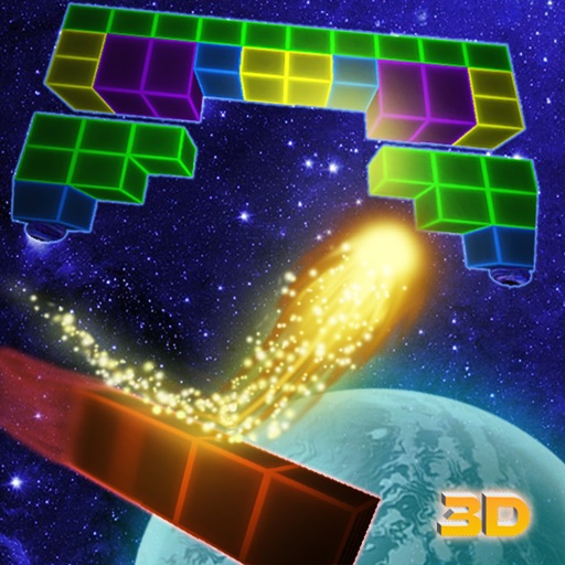 Brick Breaker 3D Glow iOS App