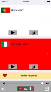 Portuguese / Italian Talking Phrasebook Translator Dictionary - Multiphrasebook screenshot #3 for iPhone