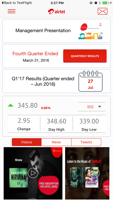 Screenshot #1 pour Airtel Investor - iPhone edition