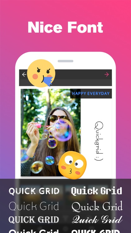 Quick Grid - Picture Collage & Beauty Poster Magazine & Photo Editor with Nice Layout and Funny Filters screenshot-4