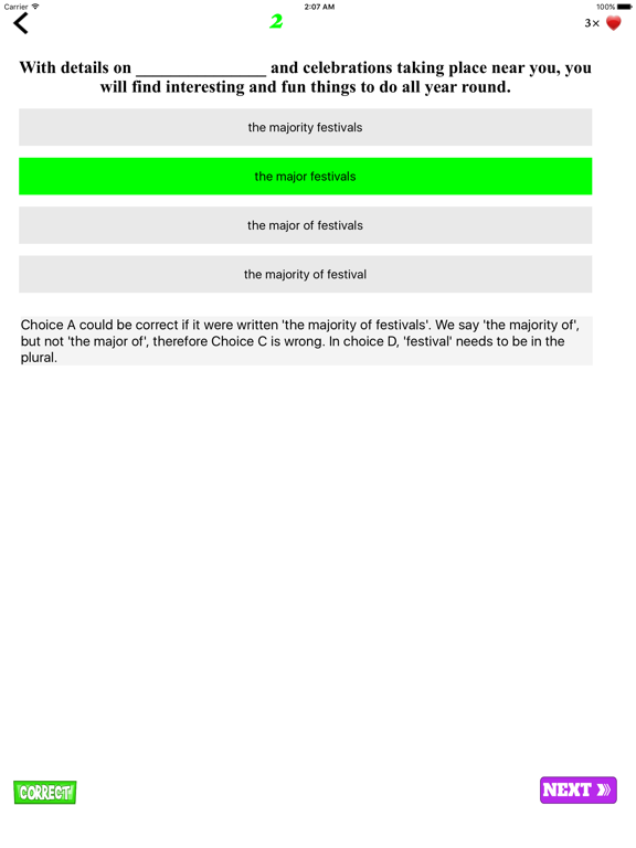 Screenshot #5 pour Learn English rules with fun quiz (no internet needed)