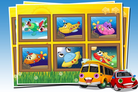 車のパズルゲーム - トラックや車での無料の教育幼児や子供の男の子のための学習のおすすめ画像1