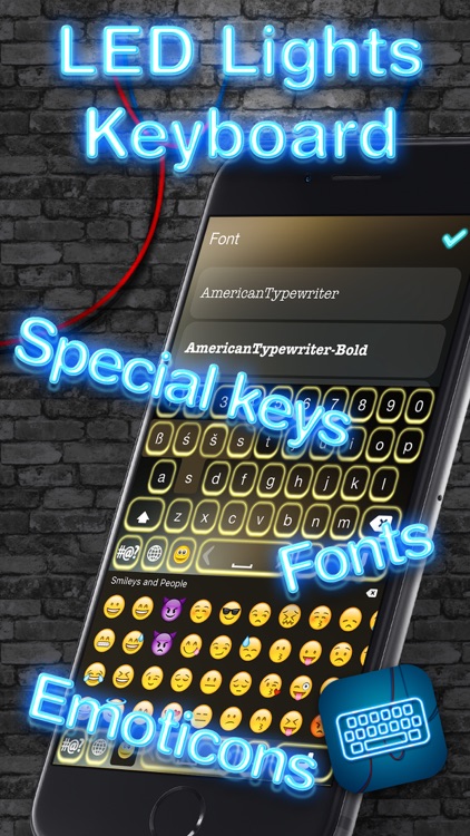 LED Lights Keyboard – Glow.ing Neon Keyboards Theme.s and Color.ful Fonts for iPhone