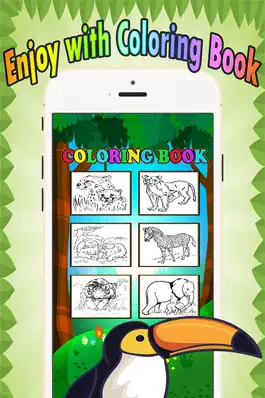 Game screenshot Wild animals Coloring Book: These cute zoo animal coloring pages provide learning skill games free for children and toddler any age hack