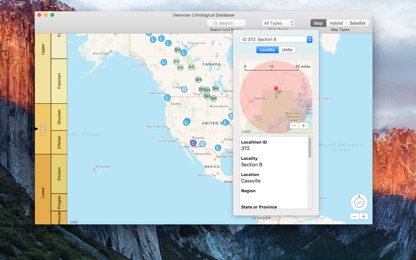 Devonian Lithological Database screenshot 3