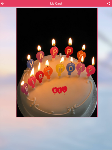 Name On Birthday Cake iPad screenshot