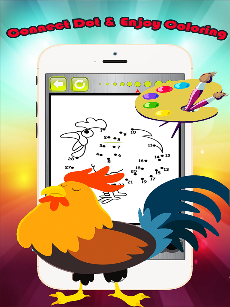 Animals Dot to Dot Coloring Book - Kids free learning games screenshot 7
