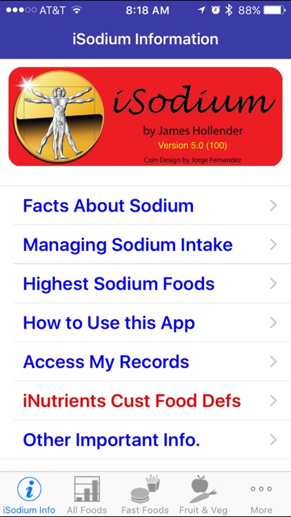 iSodium - iNutrient: Sodium