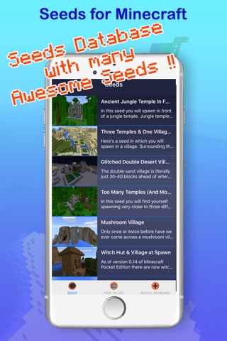 Seeds PE : Free Maps & Worlds for Minecraft Pocket Editionのおすすめ画像1