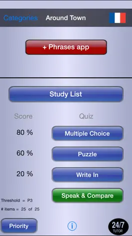 Game screenshot French Vocabulary 24/7 Language Learning apk