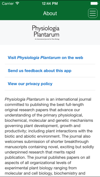 Physiologia Plantarum screenshot1