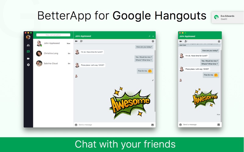 betterapp - desktop app for google hangouts iphone screenshot 1