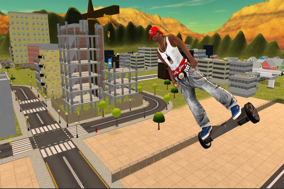 Flying Hoverboard Simulator Free - Flying Segway Stunts screenshot 2