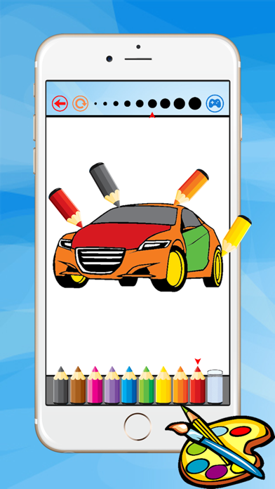 スーパーカーのぬりえ - 良い子供のための子供の無料ゲーム、ペイント、色ゲームのHDの描画車のおすすめ画像4