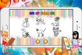 Game screenshot Neko Cute Cat Coloring Book for preschool apk