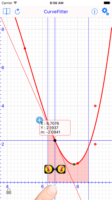 Screenshot #1 pour Courbe Fit Graph Calc Lite