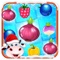 Funny Fruit: World Mania Game features with images of oranges, melons, pears, grapes, … dancing on the background of dreamy and peaceful village
